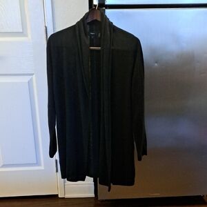 Theory New Harbor Black Open Front Cardigan